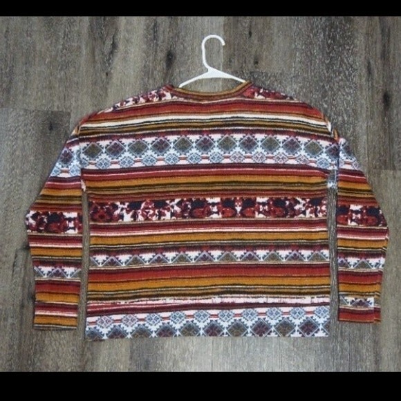ZARA Trafaluc Brown/Red Pullover Sweater Size Small - Picture 3 of 4